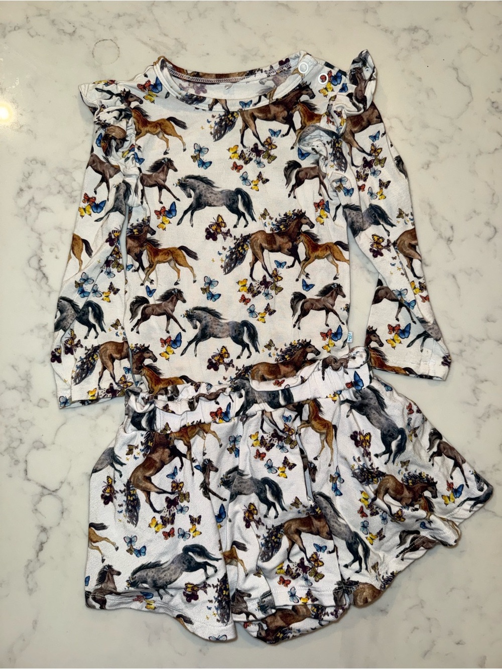Posh Peanut Claire Bodysuit and Skirt Set